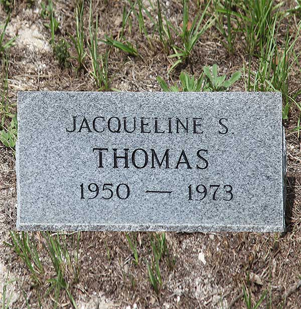 Jacqueline S. Thomas Gravestone Photo