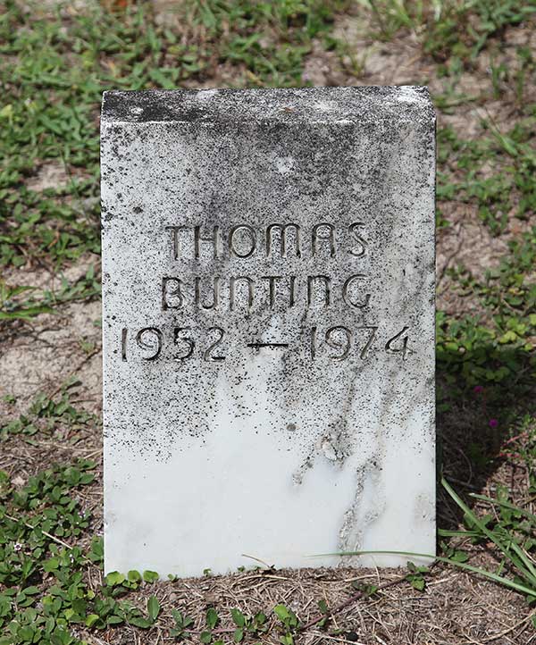 Thomas Bunting Gravestone Photo