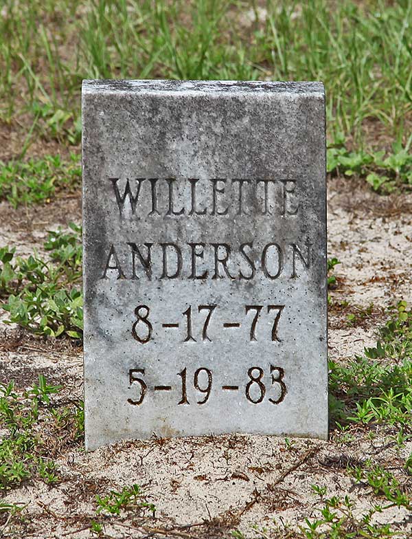 Willette Anderson Gravestone Photo