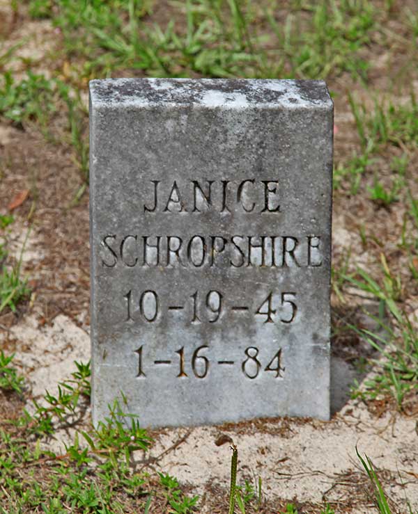 Janice Schropshire Gravestone Photo
