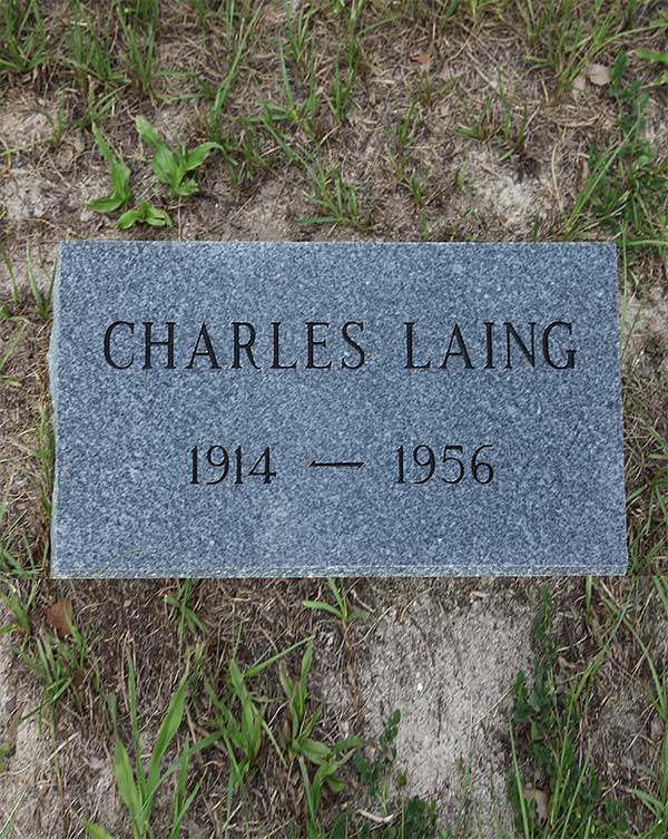 Charles Laing Gravestone Photo
