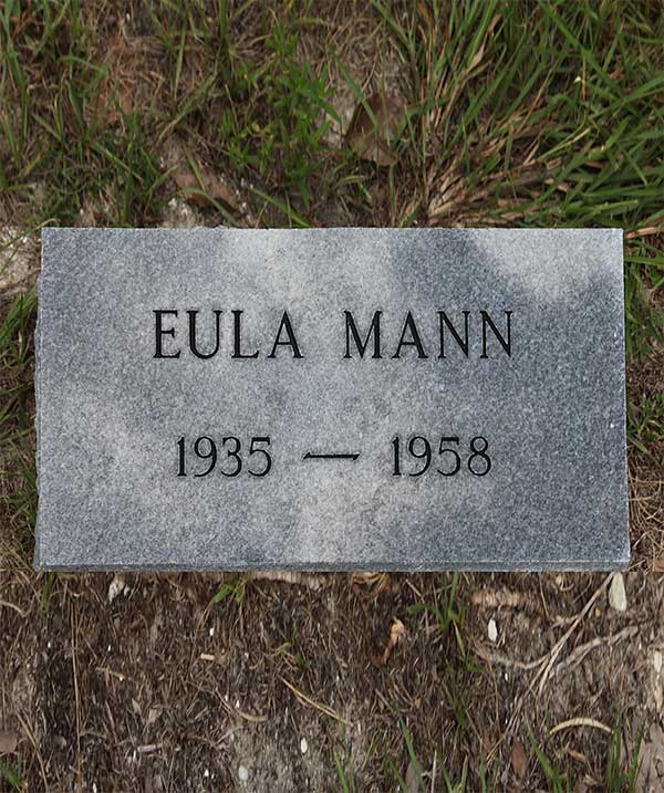Eula Mann Gravestone Photo