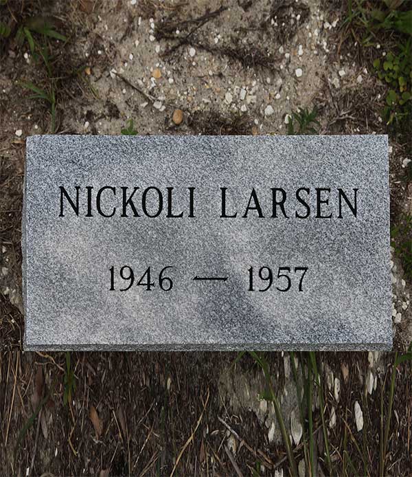 Nickoli Larsen Gravestone Photo