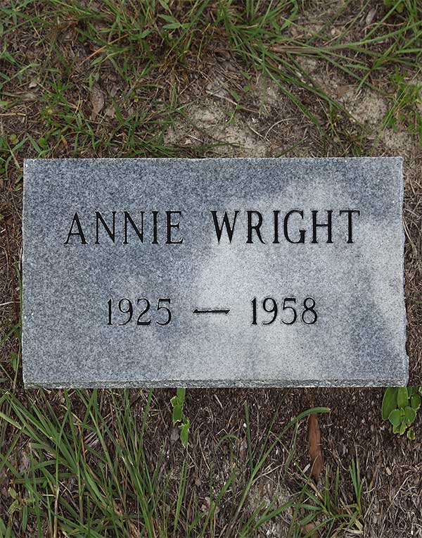 Annie Wright Gravestone Photo
