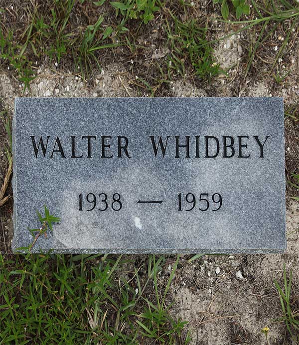 Walter Whidby Gravestone Photo