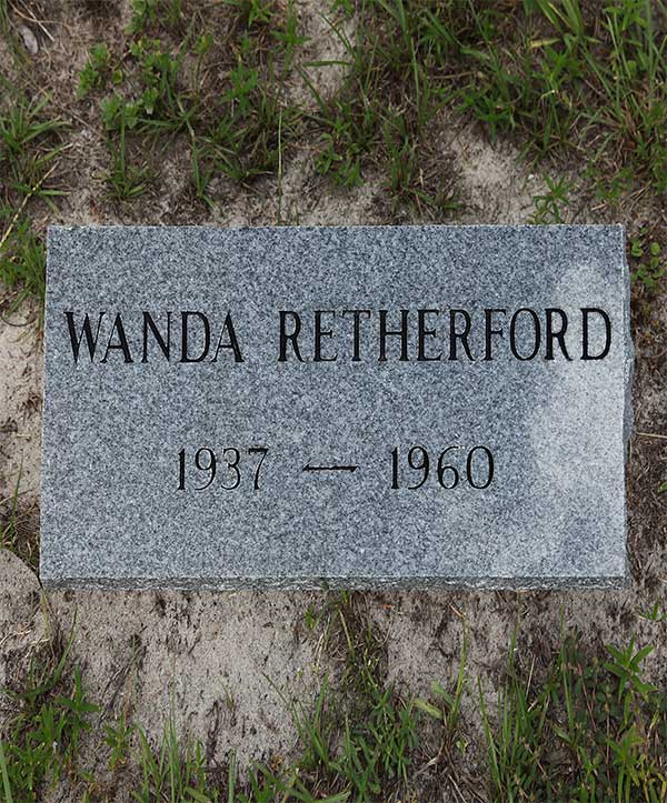 Wanda Retherford Gravestone Photo