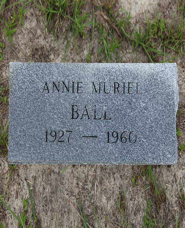 Annie Muriel Ball Gravestone Photo