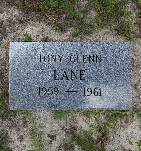 Tony Glenn Lane Gravestone Photo