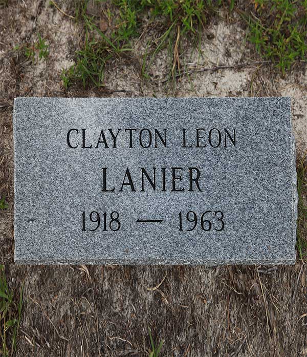 Clayton Leon Lanier Gravestone Photo