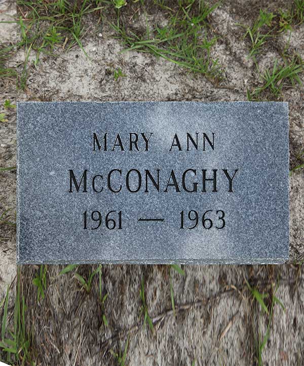 Mary Ann McConaghy Gravestone Photo