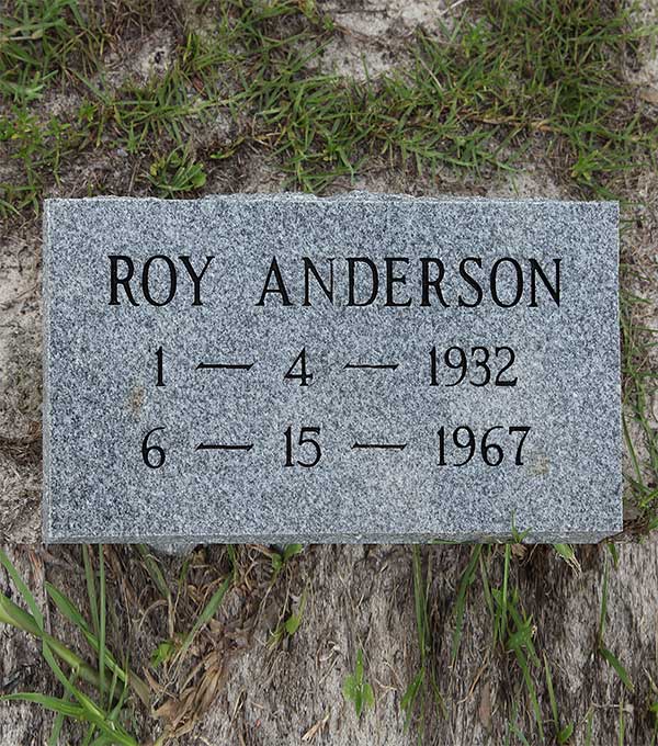 Roy Anderson Gravestone Photo