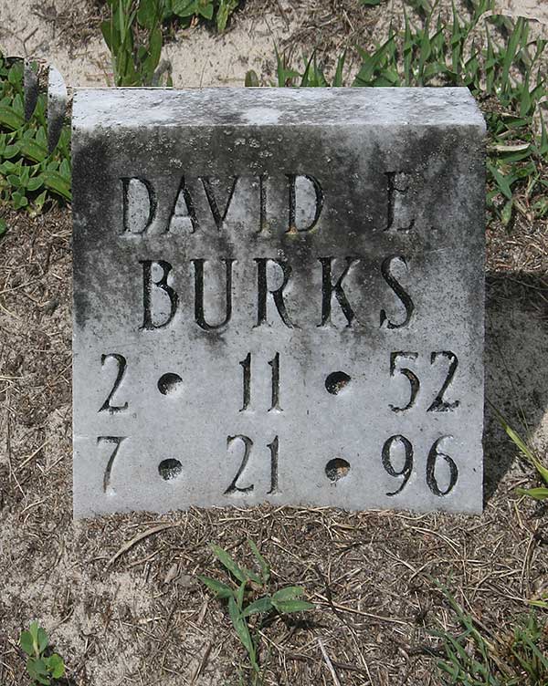 David E. Burks Gravestone Photo