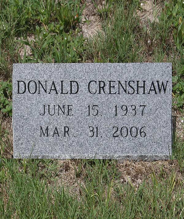 Donald Crenshaw Gravestone Photo