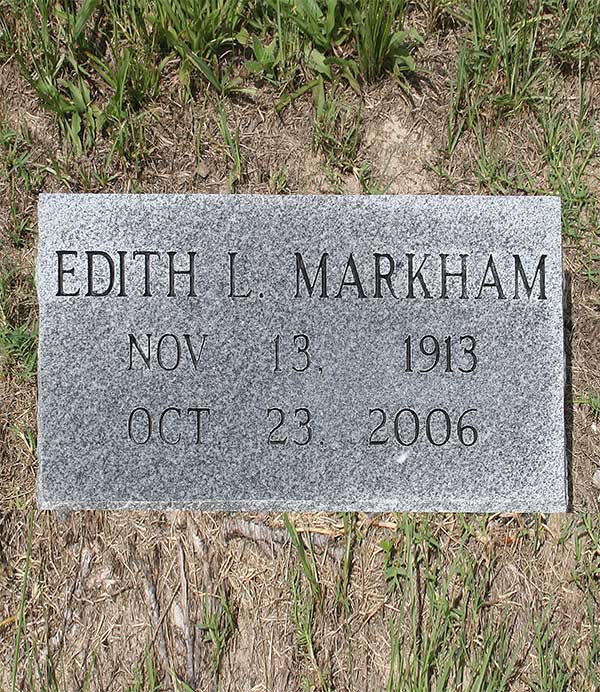 Edith L. Markham Gravestone Photo