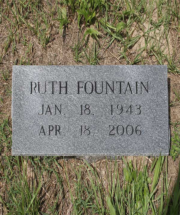 Ruth Fountain Gravestone Photo