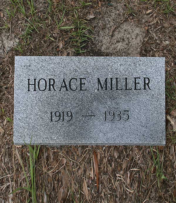 Horace Miller Gravestone Photo