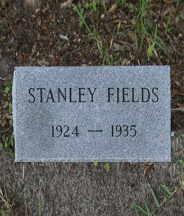 Stanley Fields Gravestone Photo