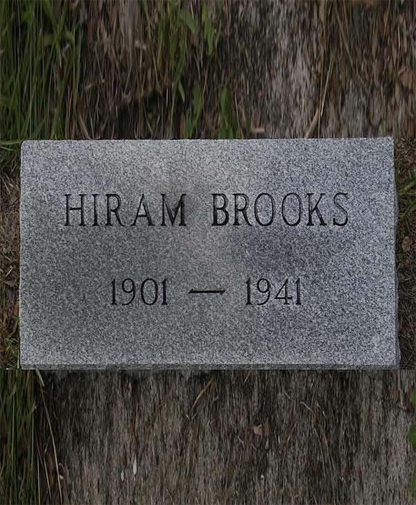 Hiram Brooks Gravestone Photo