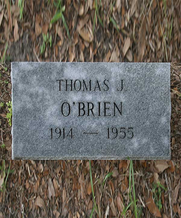 Thomas J. O'Brien Gravestone Photo
