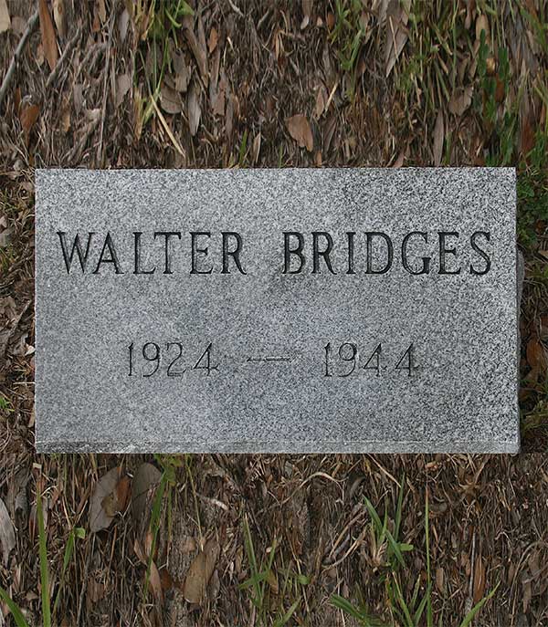 Walter Bridges Gravestone Photo