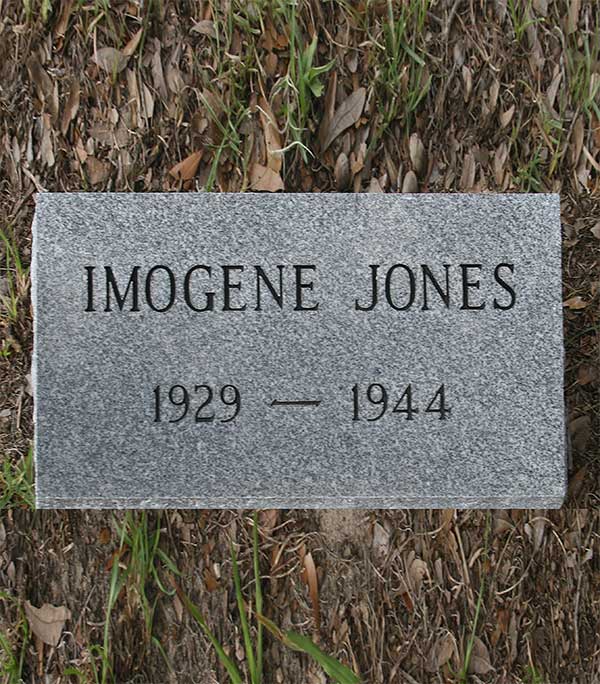 Imogene Jones Gravestone Photo