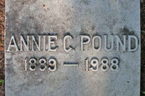 Annie C. Pound Gravestone Photo