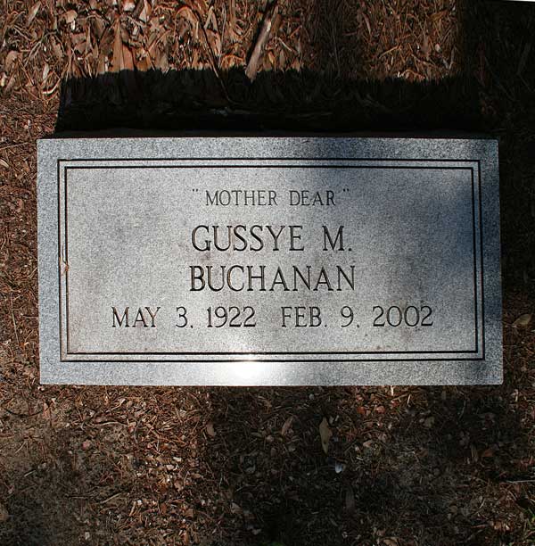 Gussye M. Buchanan Gravestone Photo