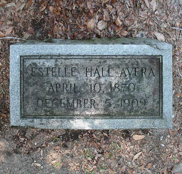 Estelle Hall Avera Gravestone Photo