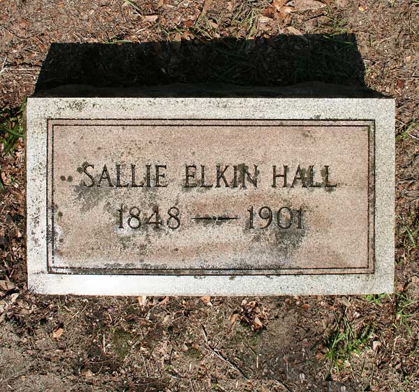Sallie Elkin Hall Gravestone Photo