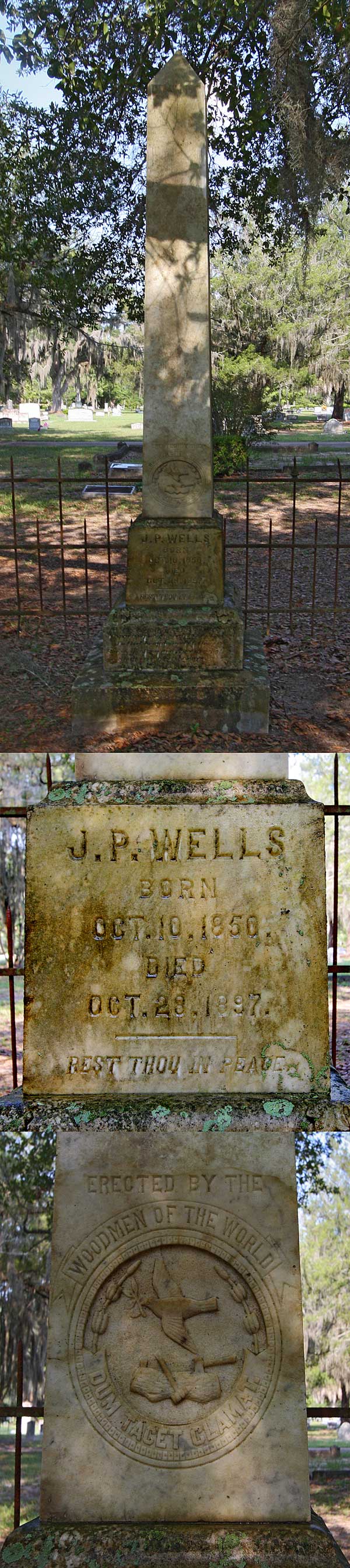 J.P. Wells Gravestone Photo