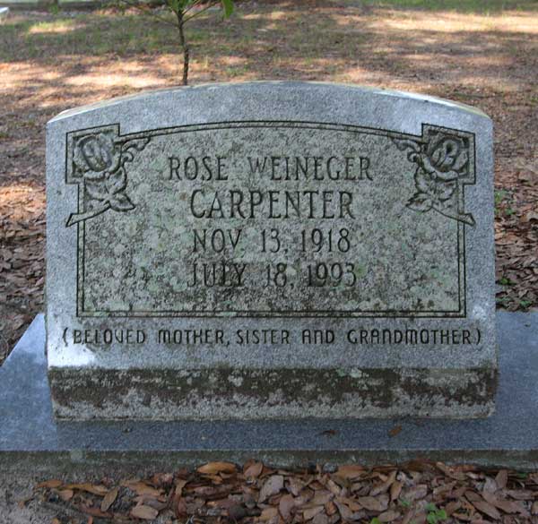 Rose Weineger Carpenter Gravestone Photo