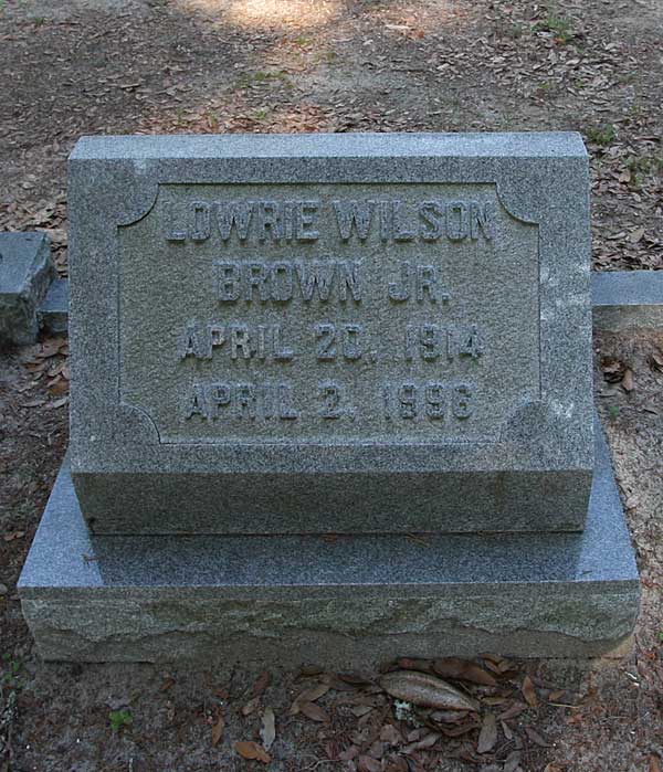 Lowrie Wilson Brown Gravestone Photo