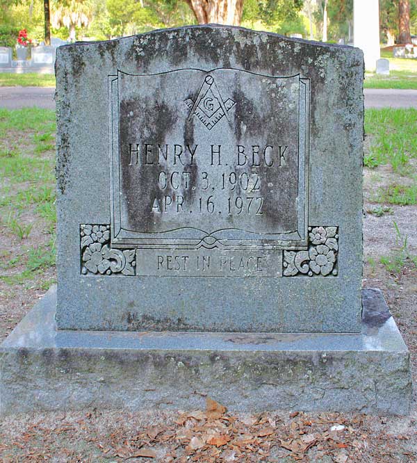 Henry H. Beck Gravestone Photo