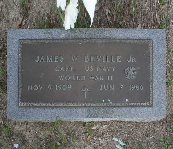 James W. Beville Gravestone Photo