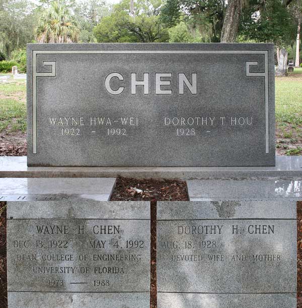 Wayne Hwa-Wei & Dorothy H. Chen Gravestone Photo