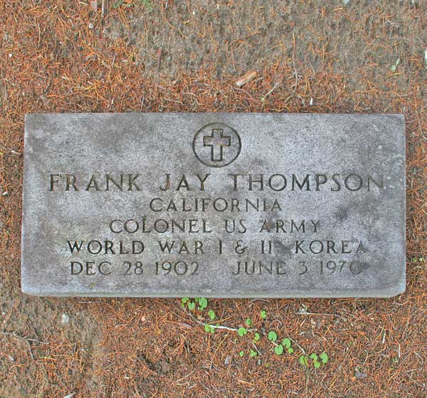Frank Jay Thompson Gravestone Photo
