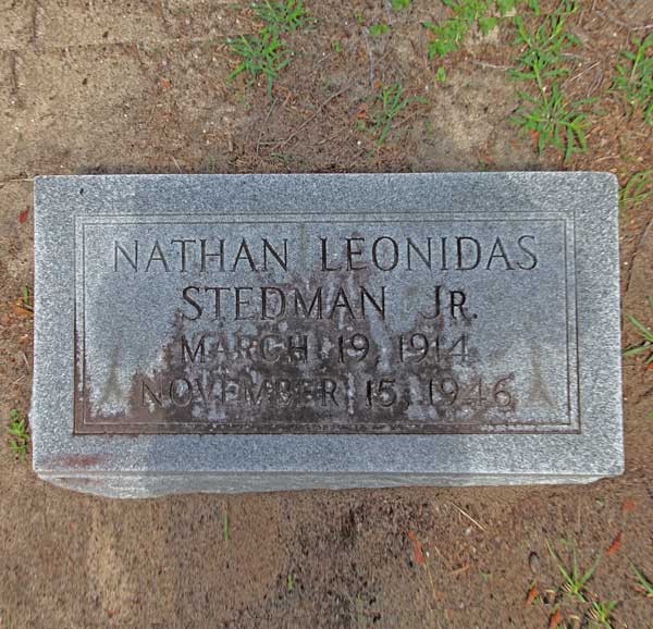 Nathan Leonidas Stedman Gravestone Photo