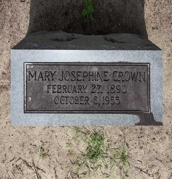 Mary Josephine Crown Gravestone Photo