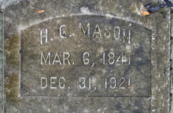 H.G. Mason Gravestone Photo