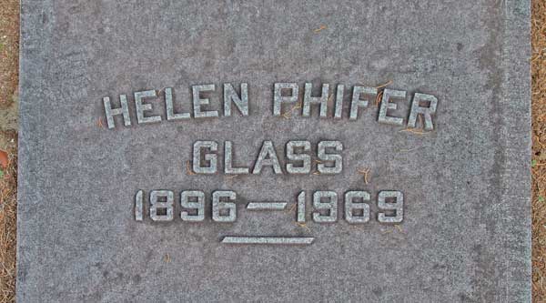 Helen Phifer Glass Gravestone Photo