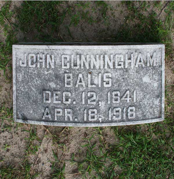 John Cunningham Balis Gravestone Photo
