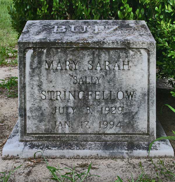 Mary Sarah Stringfellow Butz Gravestone Photo