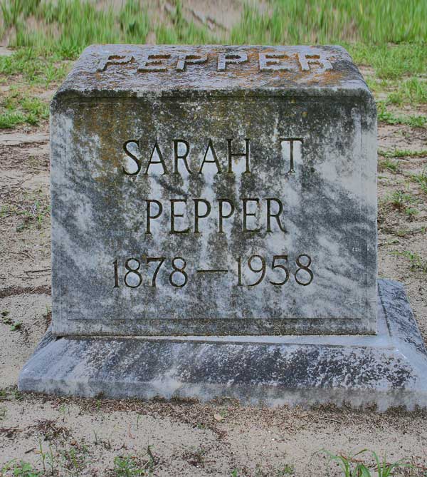 Sarah T. Pepper Gravestone Photo