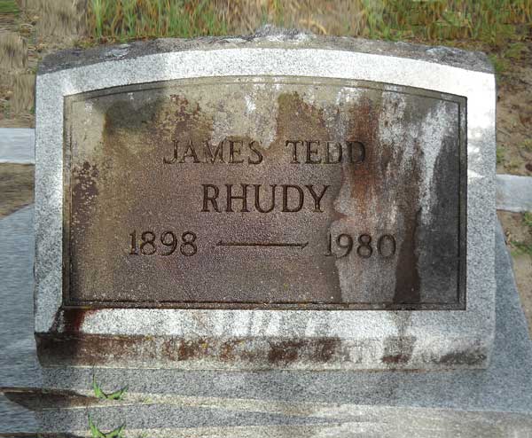 James Tedd Rhudy Gravestone Photo