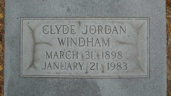 Clyde Jordan Windham Gravestone Photo