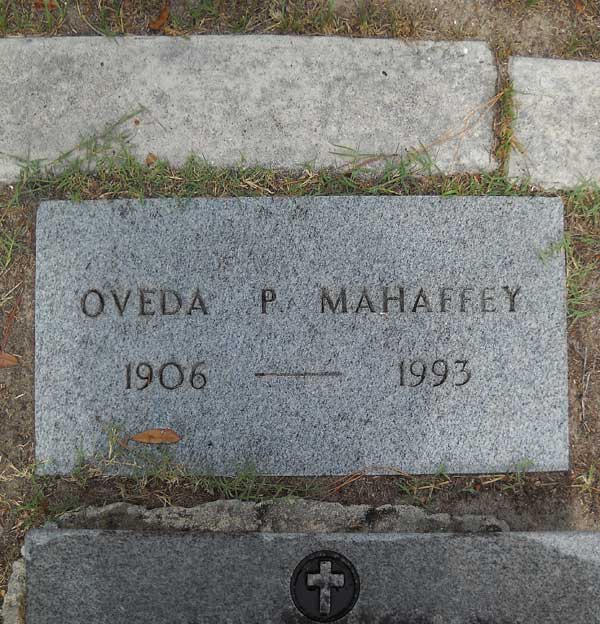 Oveda P. Mahaffey Gravestone Photo