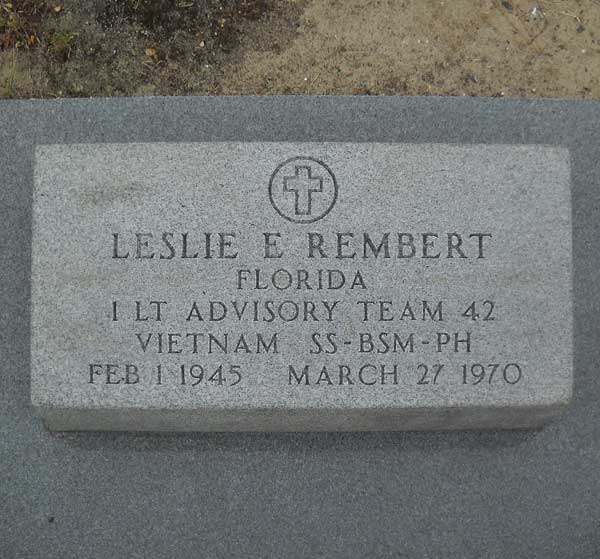 Leslie E. Rembert Gravestone Photo