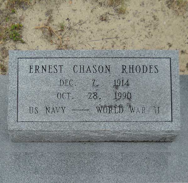 Ernest Chason Rhodes Gravestone Photo