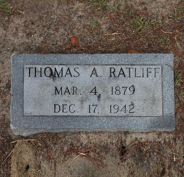Thomas A. Ratliff Gravestone Photo