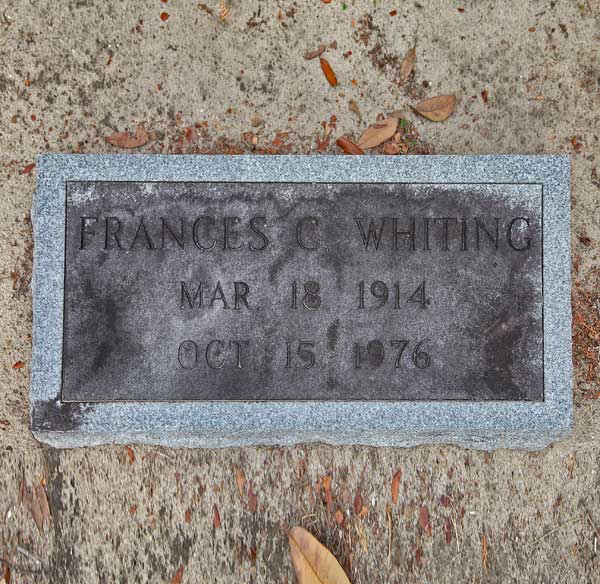 Frances C. Whiting Gravestone Photo